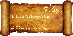 Halasy Szilveszter névjegykártya