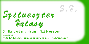 szilveszter halasy business card